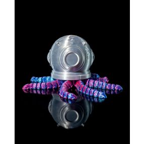 Mélymerülő polip búvársisakkal